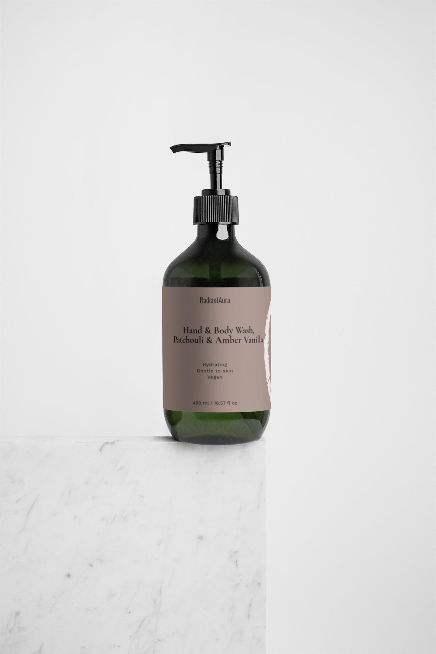 Hand & Body Wash, Patchouli & Amber Vanilla 490 ml / 16.57 fl oz