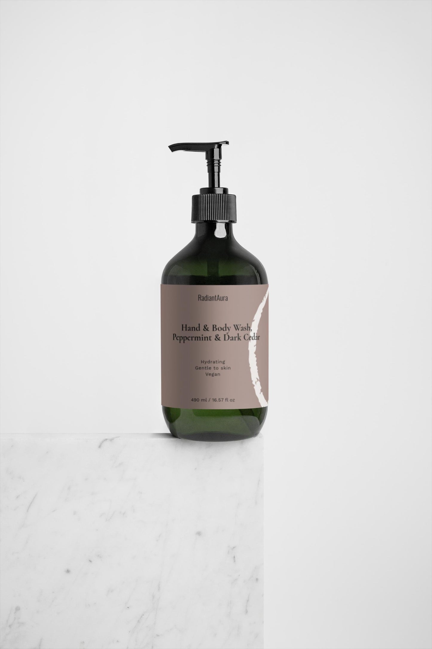 Hand & Body Wash, Peppermint & Dark Cedar 490 ml / 16.57 fl oz