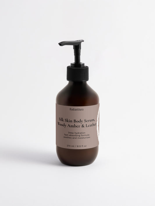 Silk Skin Body Serum, Woody Amber & Leather 270 ml / 9.13 fl oz