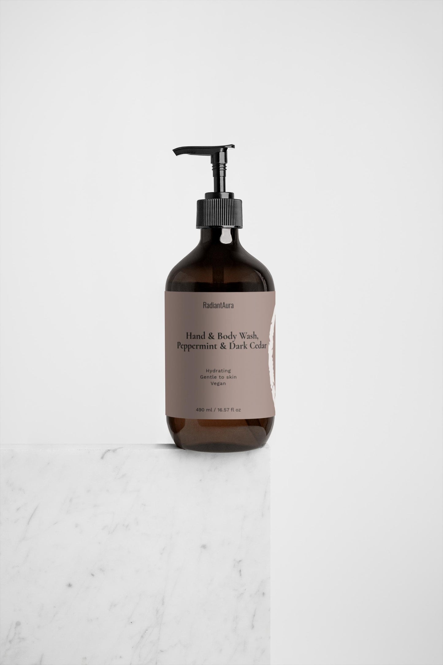 Hand & Body Wash, Peppermint & Dark Cedar 490 ml / 16.57 fl oz